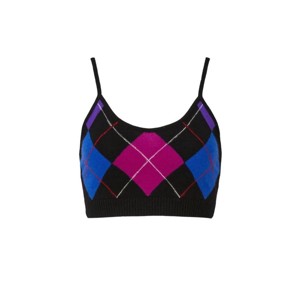 Le Superbe Argyle Gem Crop Top Size S